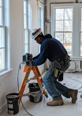 man-working-as-taper-job-site-luxury-house